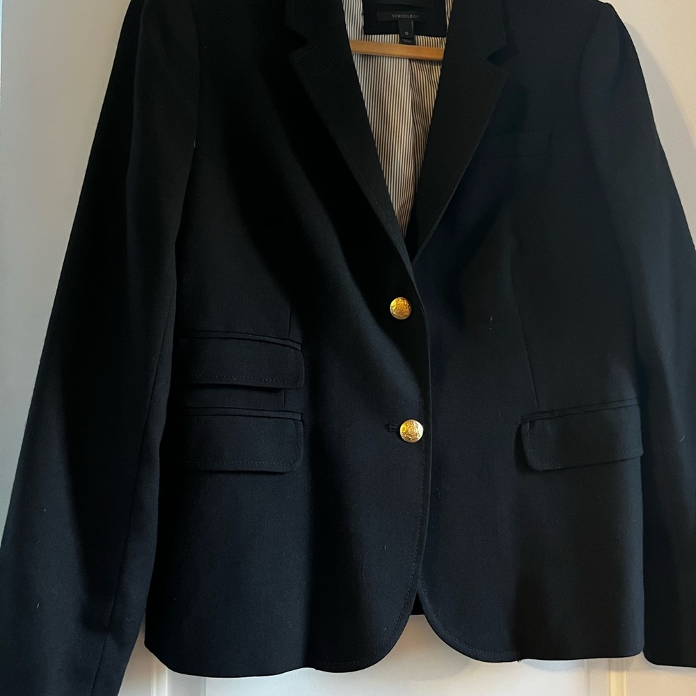 J. Crew Schoolboy Black Blazer with Gold Buttons